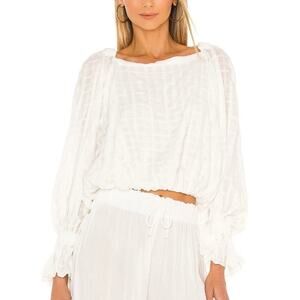 NWT Free People x Revolve Kylie Boho Top In White Size XS